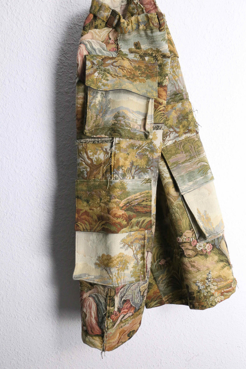 “Re:make” patchwork rug cargo pants