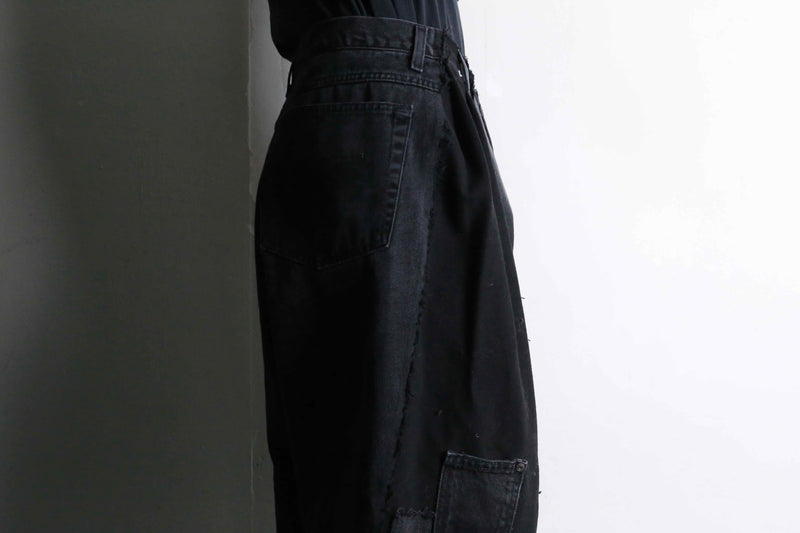 "Re:make" patchwork design docking buggy denim