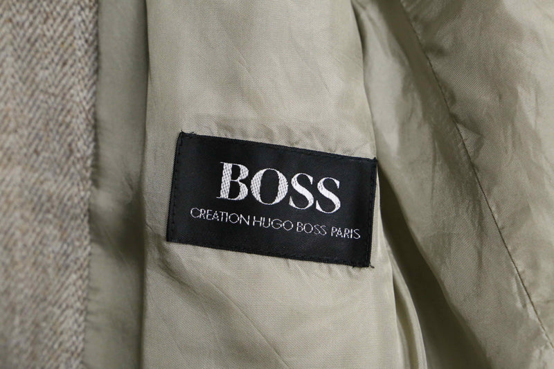 "HUGO BOSS" kinari color single tailored jacket