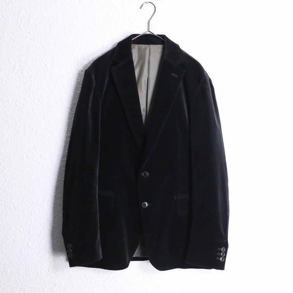 black color velour 2B tailored jacket