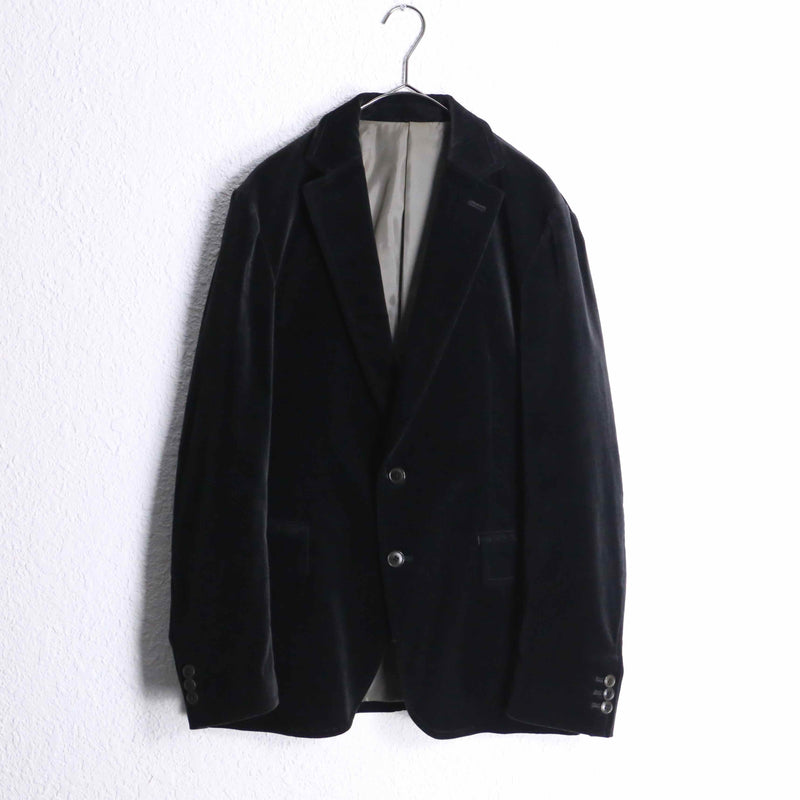 black color velour 2B tailored jacket