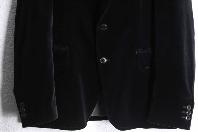 black color velour 2B tailored jacket