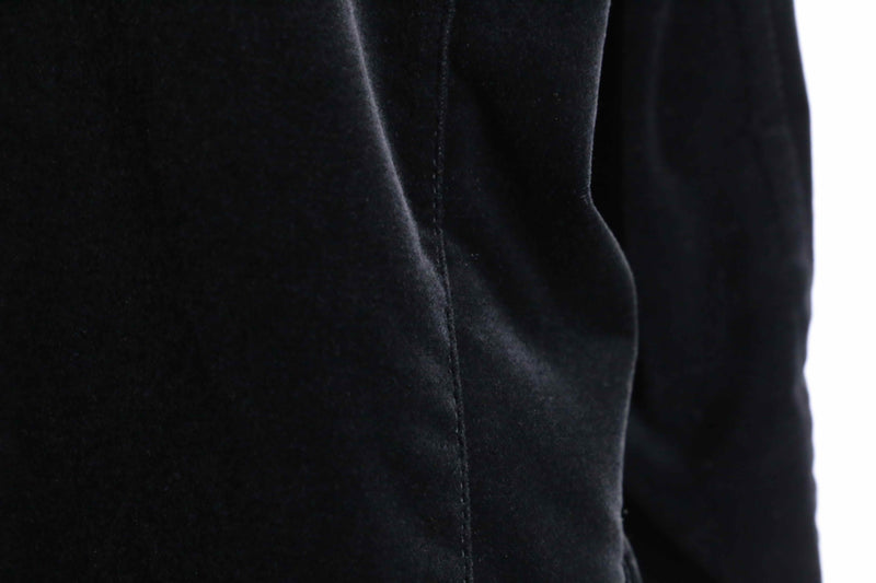 black color velour 2B tailored jacket