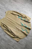 1990s 2piece beige rayon set up