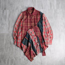 ''Re:make''asymmetry check shirt