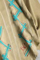 1990s 2piece beige rayon set up