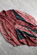 ''Re:make''asymmetry check shirt