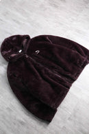 "PUMA" violet color short fur jacket