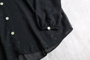 1990s dot sheer bowtie blouse