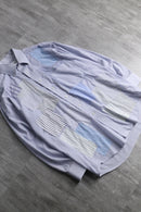 "Re:make" stripe patchwork dress shirt