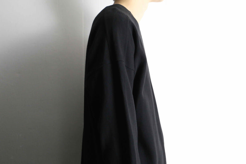 half button pullover middle sweat