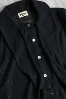 1990s dot sheer bowtie blouse