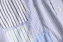 "Re:make" stripe patchwork dress shirt