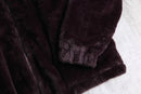 "PUMA" violet color short fur jacket