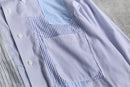 "Re:make" stripe patchwork dress shirt