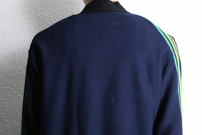 "Re:make" track × knit loose cardigan