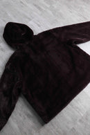 "PUMA" violet color short fur jacket