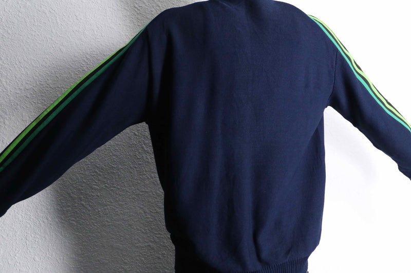 "Re:make" track × knit loose cardigan