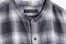 00's BANANA REPUBLIC band collar cotton flannel shirt