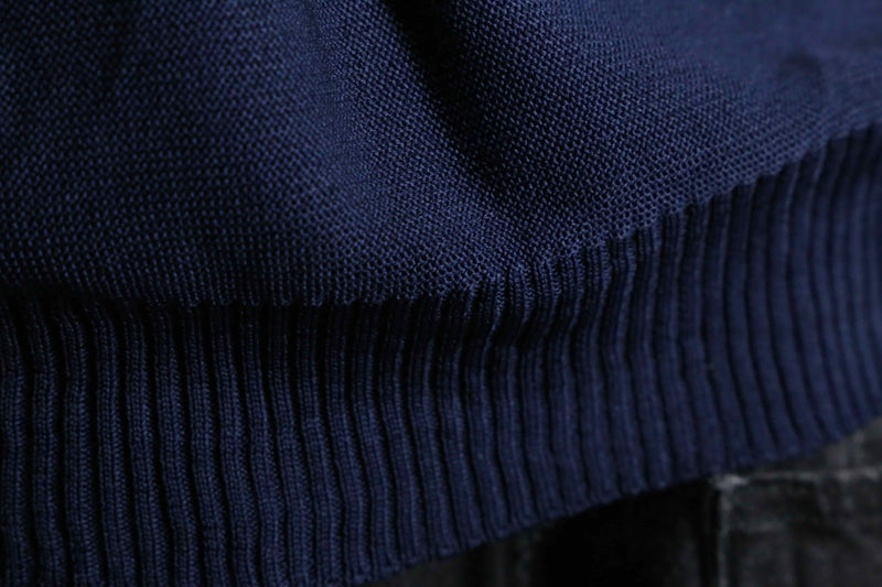 "Re:make" track × knit loose cardigan