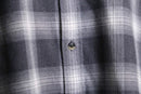 00's BANANA REPUBLIC band collar cotton flannel shirt