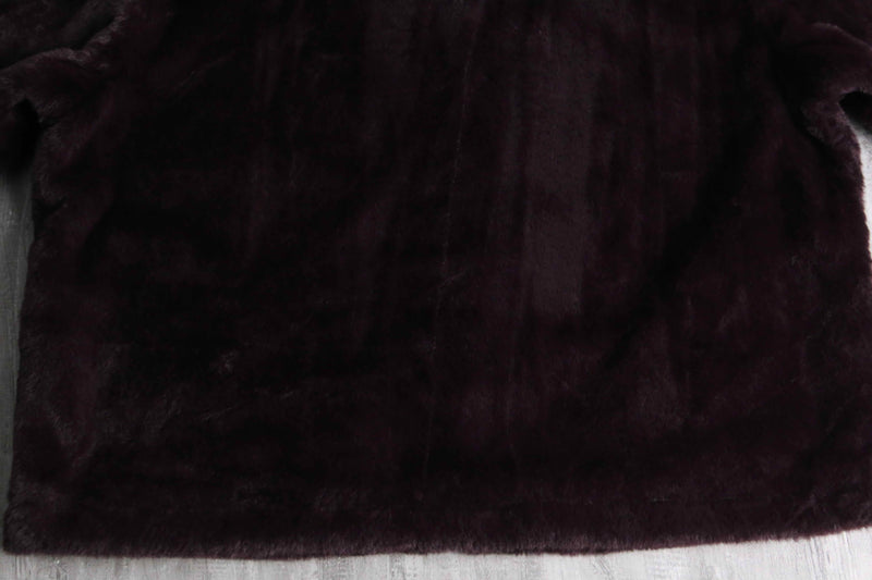 "PUMA" violet color short fur jacket