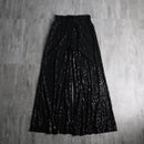 1990-00s black sequin wide easy pants