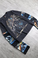 "Re:make" skull design layered long sleeve tee