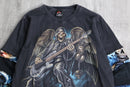 "Re:make" skull design layered long sleeve tee