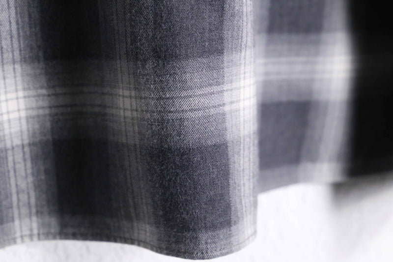 00's BANANA REPUBLIC band collar cotton flannel shirt