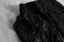 1990-00s black sequin wide easy pants