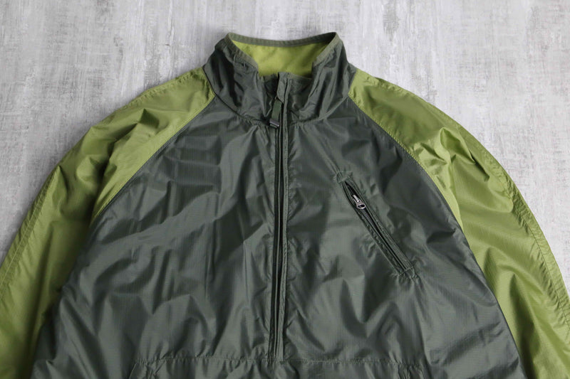 “GAP”green nylon anorak pullover