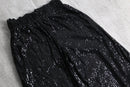 1990-00s black sequin wide easy pants