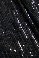 1990-00s black sequin wide easy pants