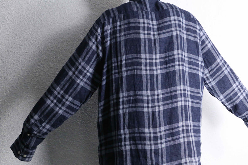 "Michael Kors" blue check linen over shirt