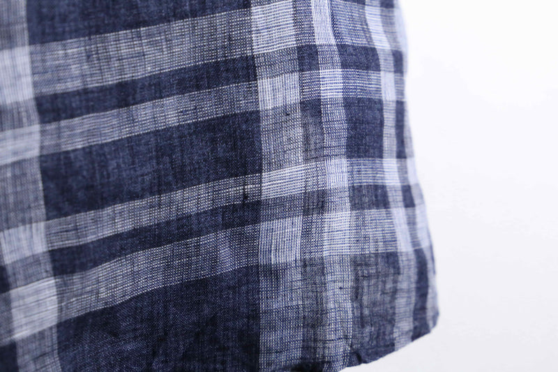 "Michael Kors" blue check linen over shirt
