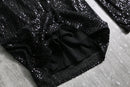 1990-00s black sequin wide easy pants
