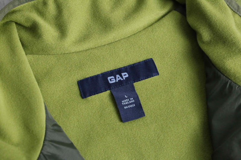 “GAP”green nylon anorak pullover