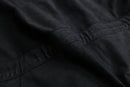 black sheep leather double collar middle coat