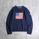 navy stars and stripe cotton knit