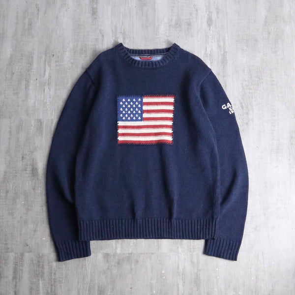 navy stars and stripe cotton knit