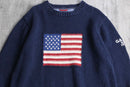 navy stars and stripe cotton knit