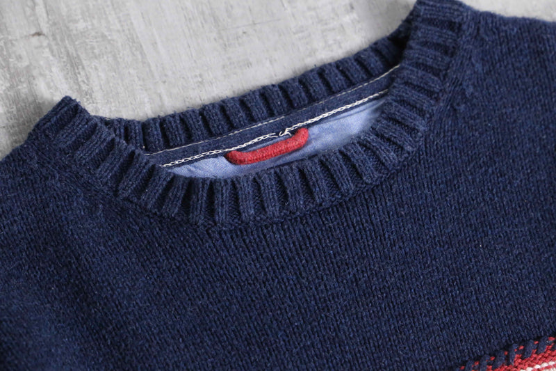 navy stars and stripe cotton knit