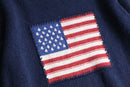 navy stars and stripe cotton knit