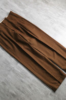 1990s pin stripe brown 2tuck wide slacks
