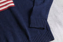 navy stars and stripe cotton knit