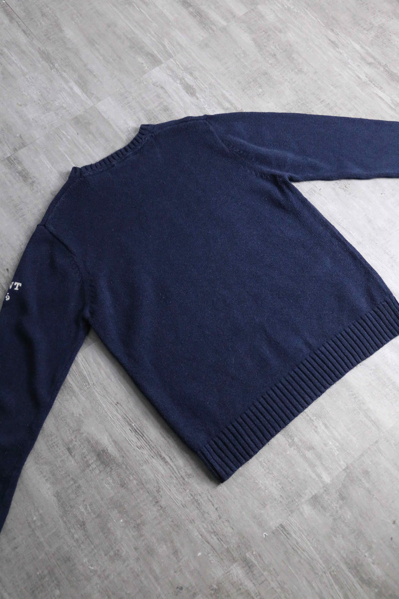 navy stars and stripe cotton knit