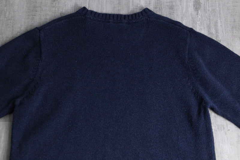 navy stars and stripe cotton knit