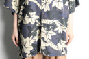 botanical pattern H/S silk shirt
