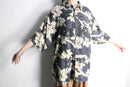 botanical pattern H/S silk shirt